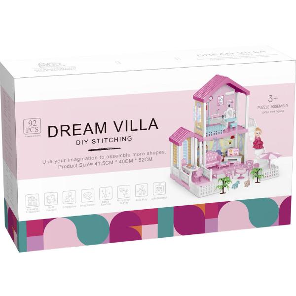 Wemzy - Diy Dream Assembled Villa - 92 Pcs