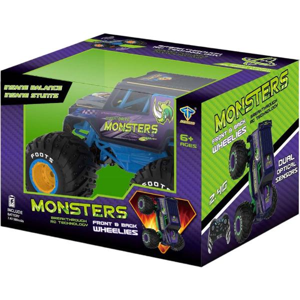 Runion - Monster Stunting Car With Gyroscope 1:10 - Dark Blue