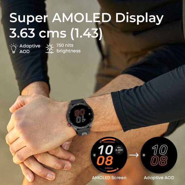 Titan Celestor GPS 3.6 سم AMOLED AOD PIEZOELECTRIC CROWN الأسود ECLIPSE - أسود (عرض حزمة)