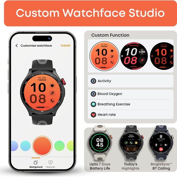 Titan Celestor GPS 3.6 سم AMOLED AOD PIEZOELECTRIC CROWN الأسود ECLIPSE - أسود (عرض حزمة)