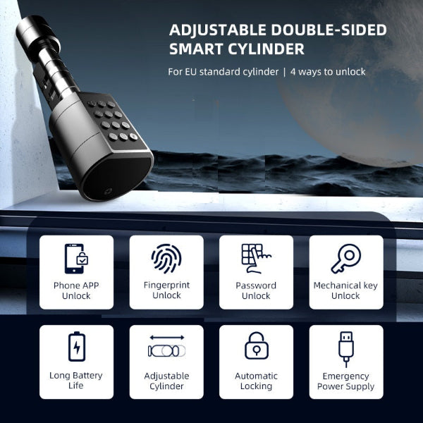 Smart Cylinder Lock For Wooden Doors