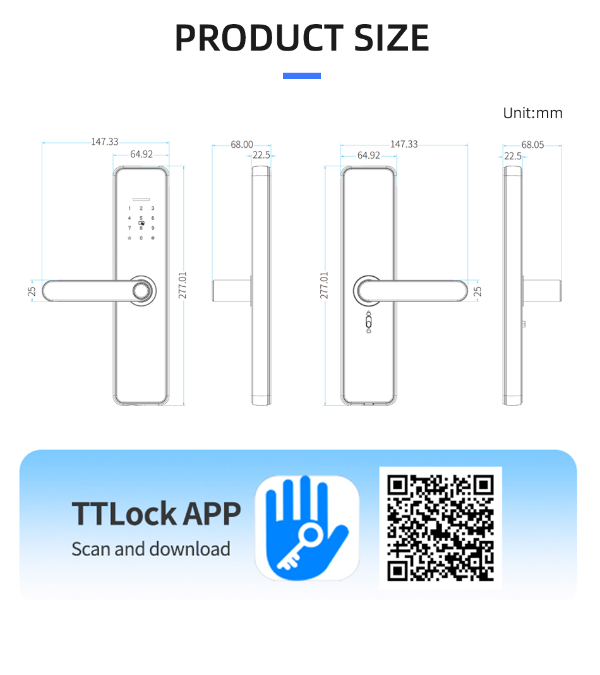 High-Quality Smart Ttlock For The Wooden Doors C91 Pro - Black