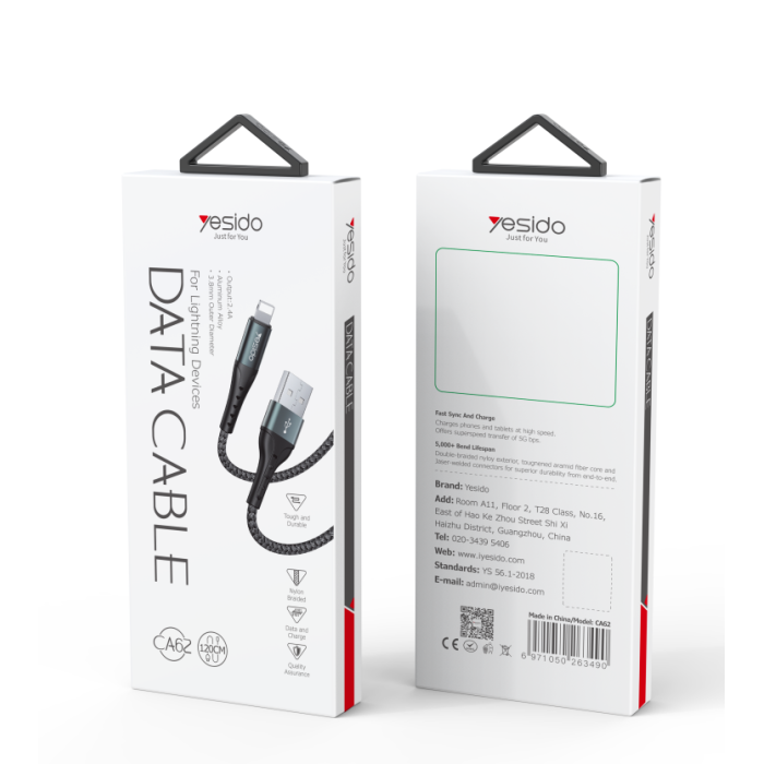 Yesido Ca62 1.2M Lightning Cable