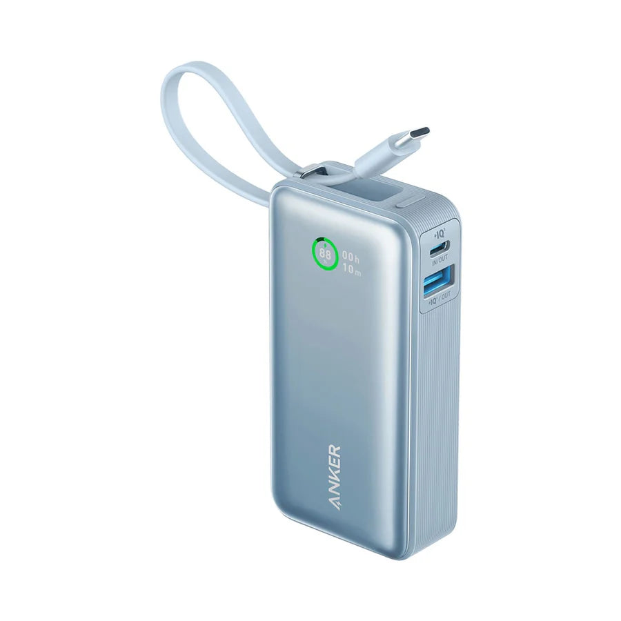 Anker Nano Power Bank (30W, Built-In USB-C Cable) 10000 PD -Blue