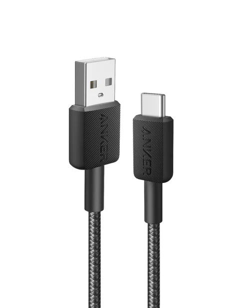 Anker 322 USB-A to USB-C Cable Braided (1.8m/6ft) -White