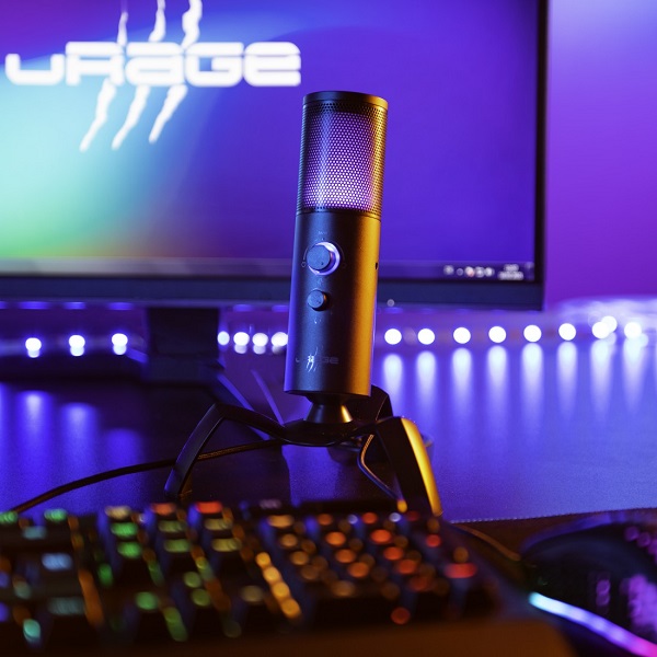 uRage Stream 750 HD USB Illuminated Streaming Microphone -5QDE