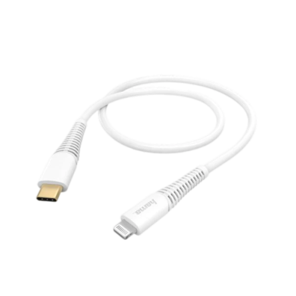 Hama 201603 Charging Cable USBC  Lightning 1.5 M White