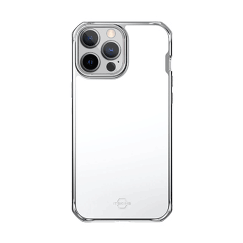 Itskins Hybrid Glass Case Apple iPhone 13 Pro Silver- ECFG