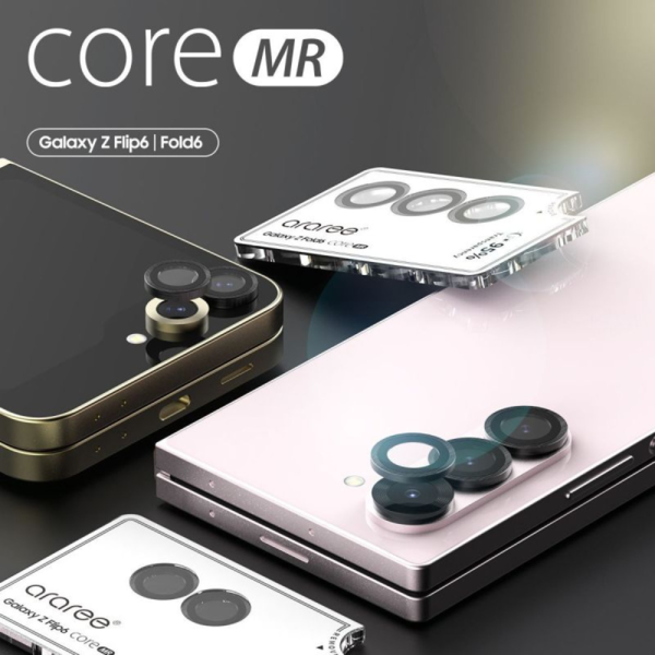 Araree Sub Core Camera Lens Protector Glass With Metal Ring For Samsung Galaxy Z Fold 6 - Clear