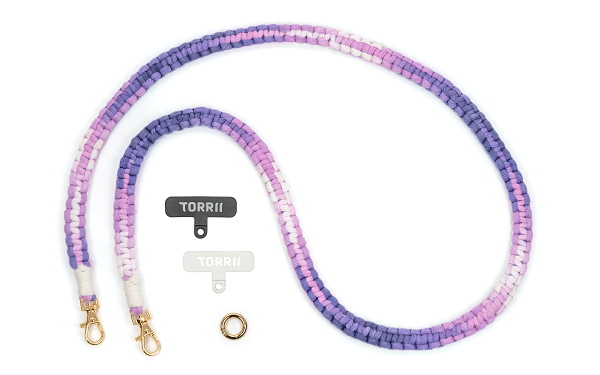 TORRII KNOTTY BRAIDED CROSSBODY STRAP – GRADIENT PURPLE