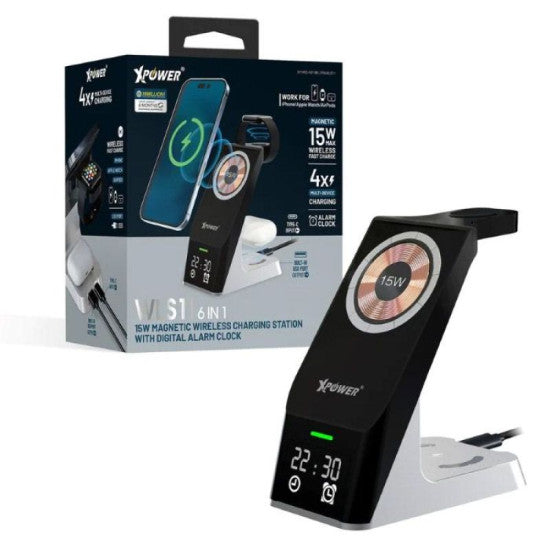 XPower WLS11 6in1 15W محطة شحن لاسلكية مغناطيسية