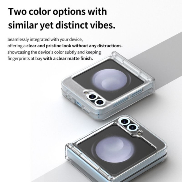 Araree Nukin 360 مع حالة حماية المفصلات لـ Samsung Galaxy Z Flip 6 - Clear