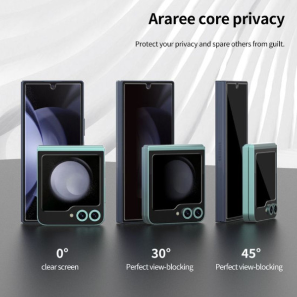 Araree Core Front Screen Tempered Glass (1 Pcs) For Samsung Galaxy Z Flip 6 - Privacy