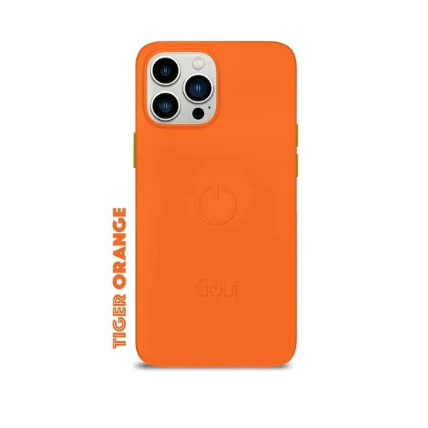 حالة Goui iPhone 15Pro مع أشرطة مغناطيسية Tiger Orange