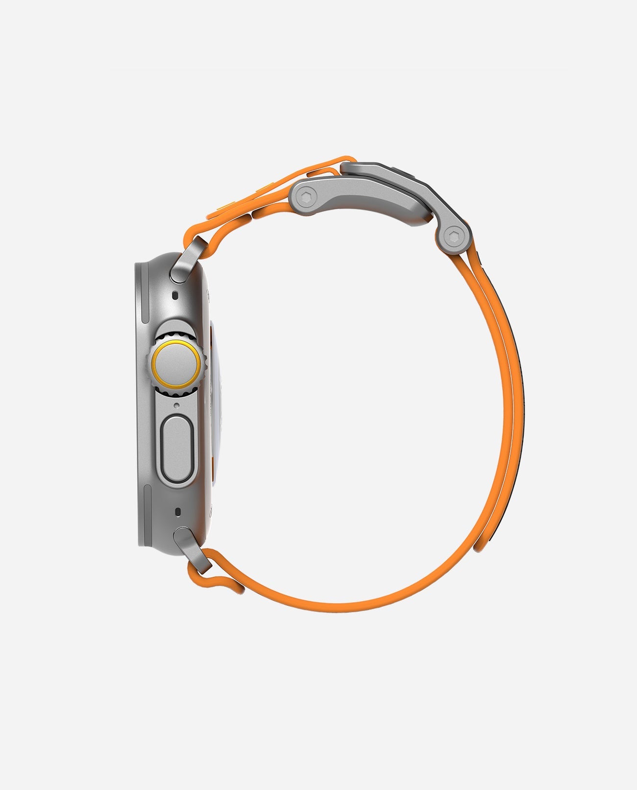 AULUMU A11 Mag Buckle Slim Band for Apple Watch 42/44/45/49mm - Luminous Orange