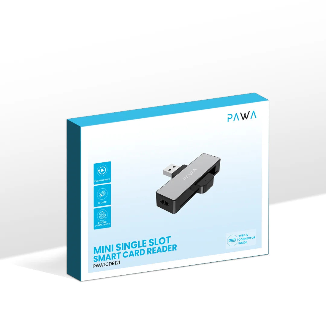 Pawa Mini Single Slot Smart Card Reader with Typec Connector