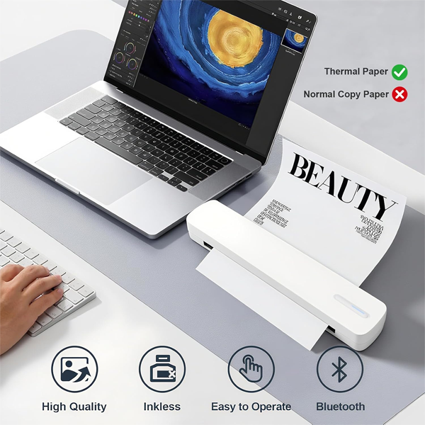8 Inch Portable Thermal Printer (15MM/S)