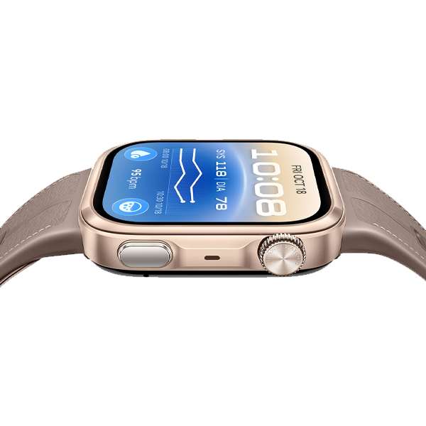 ساعة Huawei Watch D3 الذكية مع مراقبة ضغط الدم - Mocha Gold 