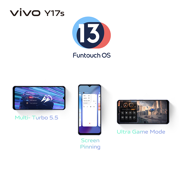 vivo Y17S 8GB ( 4+4 GB) | 128 GB | 50 MP Camera | 5000 mAh Glitter Purple-R4JN