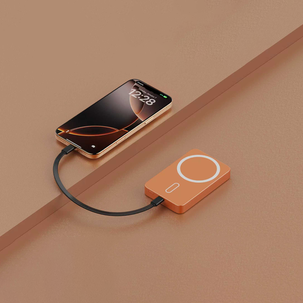iEngage 10000mAh Semi Solid Battery Wireless Charging Powerbank (Orange)
