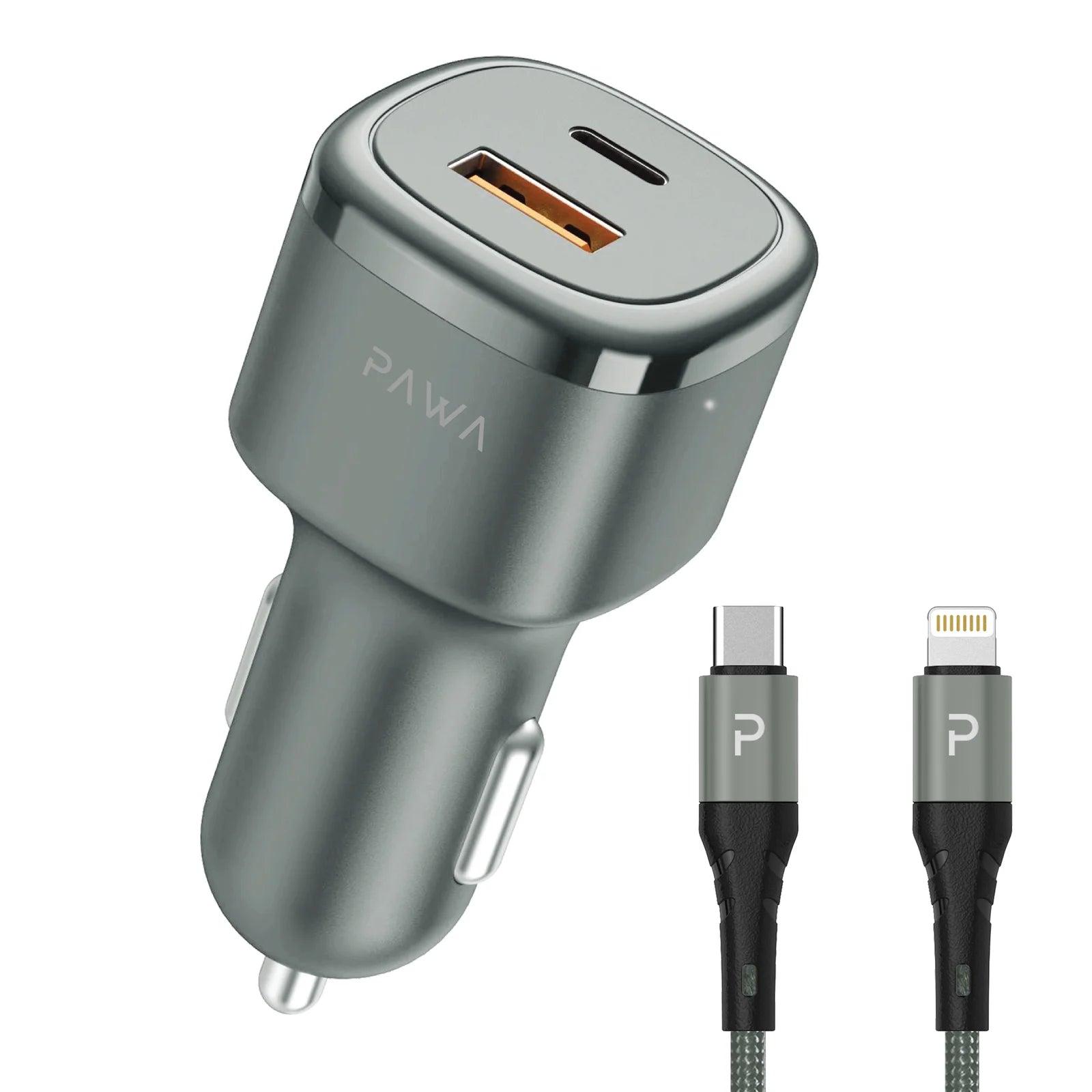 Pawa Solid Car Charger PD 48W+ QC
