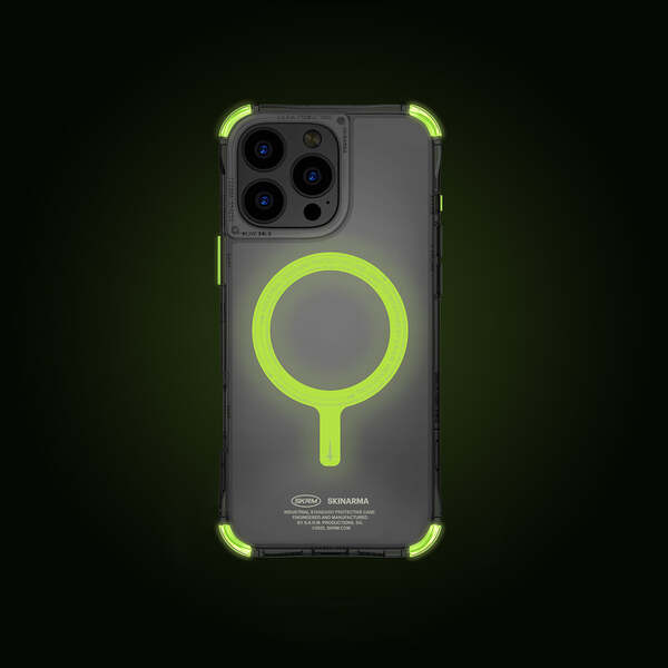 Skinarma Iphone 16 Pro Saido Mag-Charge Case Niteglow - Limegreen