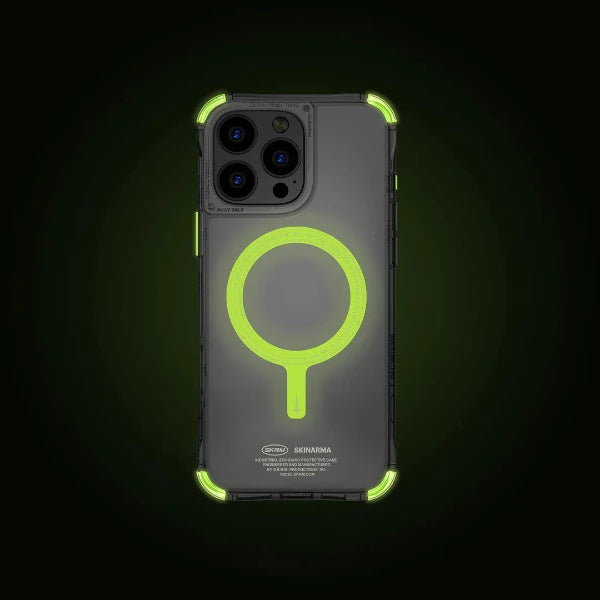 Skinarma Iphone 16 Pm Saido Mag-Chare Case Niteglow Ed- Limegreen