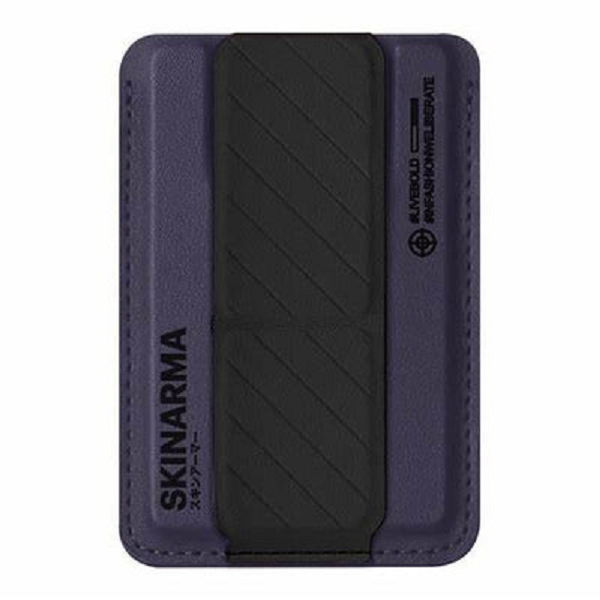 SkinArma Kado Mag-Charge Card Holder With Grip Stand -Purple Black-WWP7