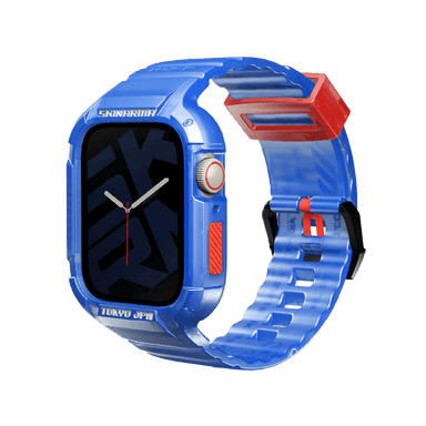 Skinarma Saido 2 in 1 Strap For Apple Watch With Case 44/45 mm Blue - Future Store