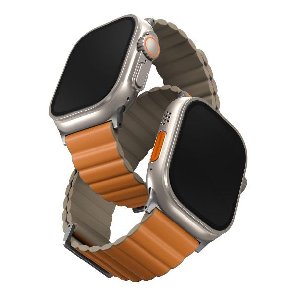 Uniq Revix Premium Magnetic Watch Strap49/45/44/42Mm-Orange/Khaki