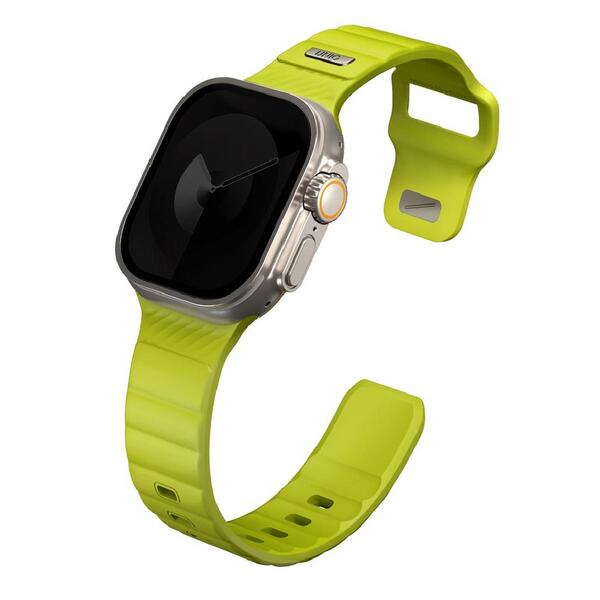 Uniq Stride Fkm Rubber Apple Watch Strap 49/45/44/42Mm-Lime Green