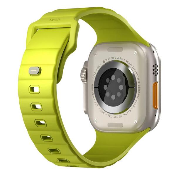 Uniq Stride Fkm Rubber Apple Watch Strap 49/45/44/42Mm-Lime Green