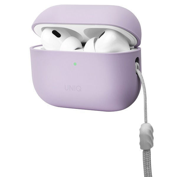 Uniq Lino Hybrid Liquid Silicone Case for Airpods Pro 2nd Gen Lilac Lavender-B5R9