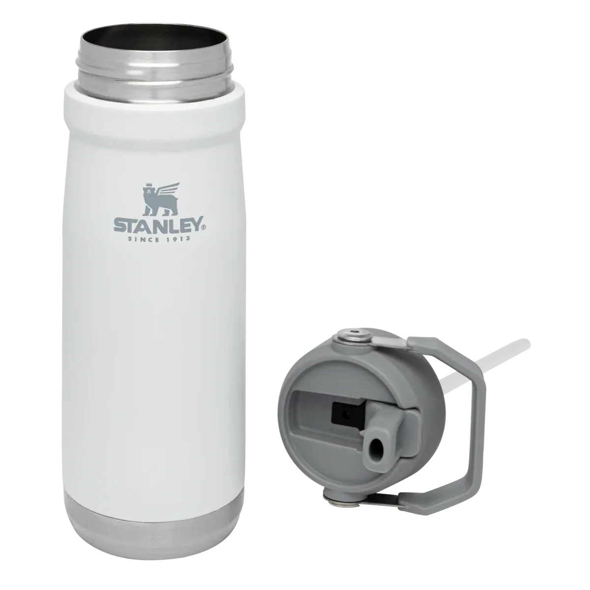 STANLEY IceFlow™ Flip Straw Water Bottle | 22 OZ/ 650 ML - POLAR WHITE