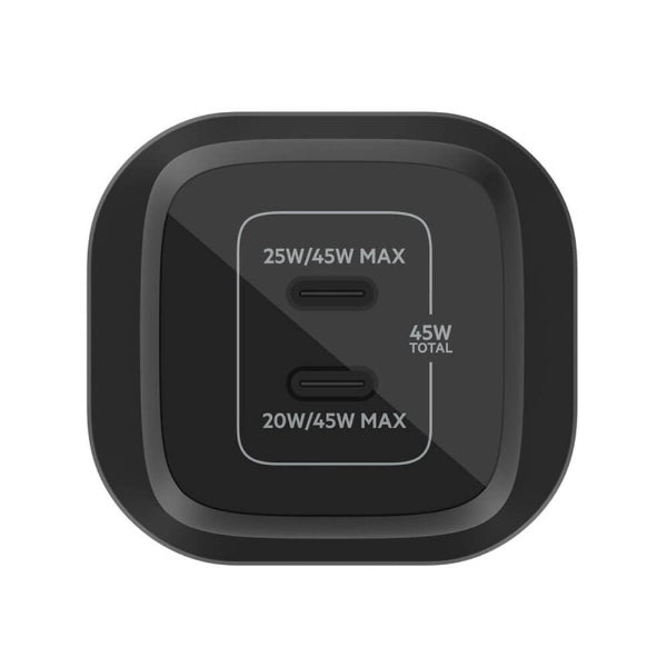 Belkin Dualusb-C Gan Wall Charger With Pps 45W Black