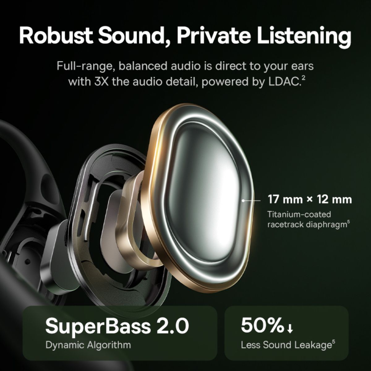 Baseus Eli Sport 2 Open-Ear True Wireless Earbuds - Cosmic Black