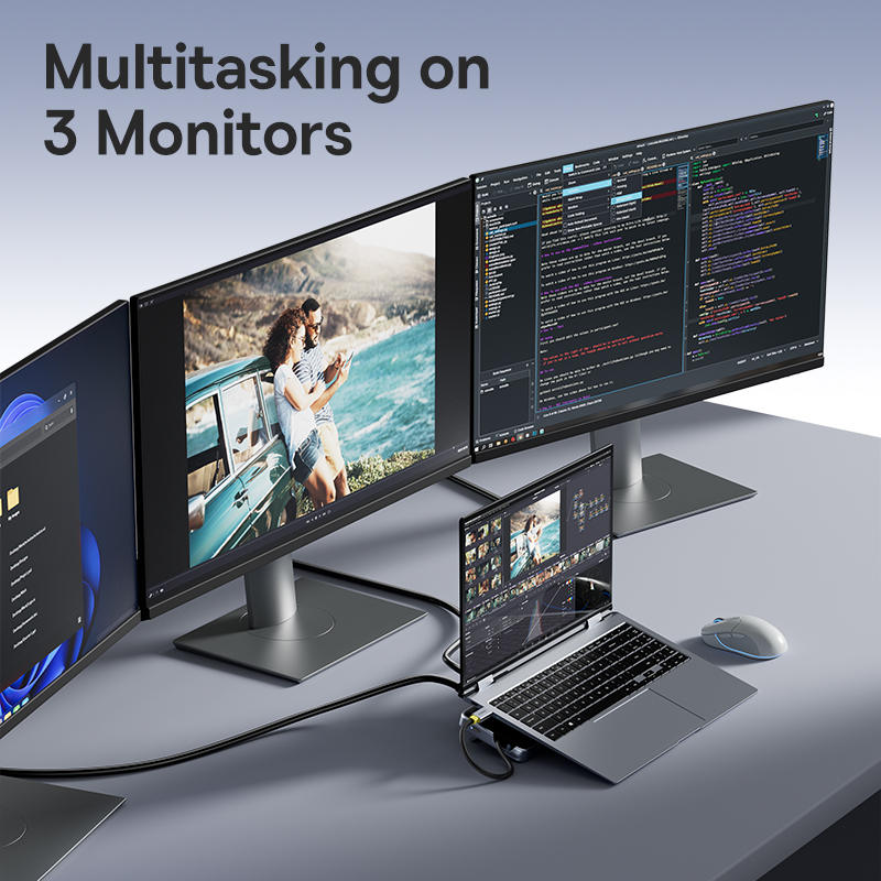 Baseus EliteJoy EH3 12-in-1 HUB With Stand - Space Grey