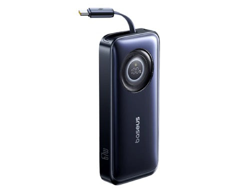 Baseus EnerCore CR11 Power Bank with Retractable Cable 20000mAh 67W - Cosmic Black