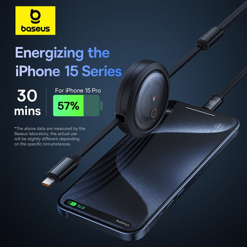 Baseus Free2Draw Retractable Crystal Fast Charging Data Cable USB-C to M+L+C 100W 1.1m - Cluster Black