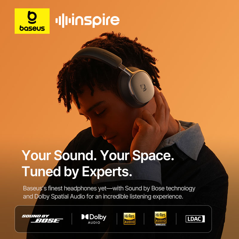 Baseus Inspire XH1 Wireless Noise Cancelling Headphones - Cosmic Black
