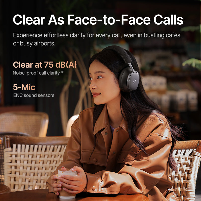 Baseus Inspire XH1 Wireless Noise Cancelling Headphones - Cosmic Black