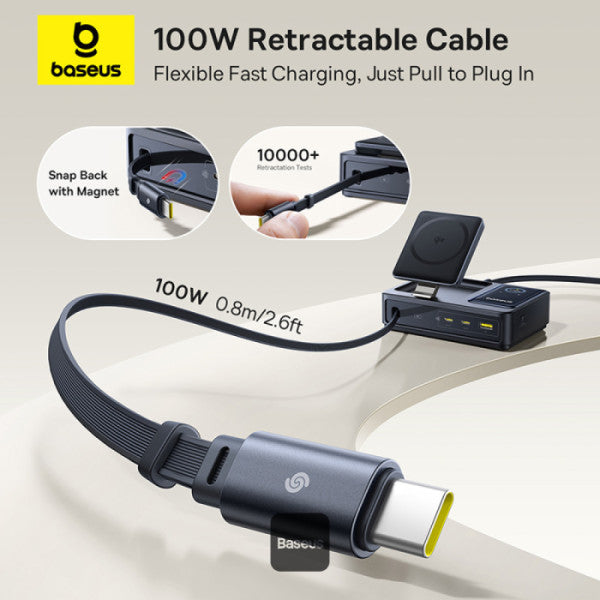 Baseus Nomos Qi2 5-in-1 Desktop Charger 140W - Cosmic Black