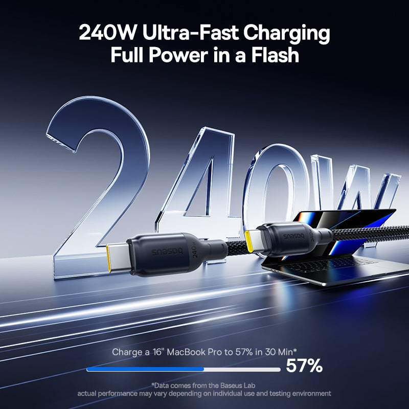 Baseus PicoGo - Ultra Fast Charging Cable USB-C to USB-C 240W 2m - Black