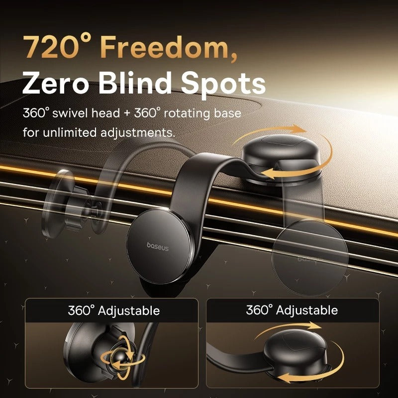 Baseus PrimeTrip C02 Magnetic Car Mount Suction Cup Version - Cosmic Black