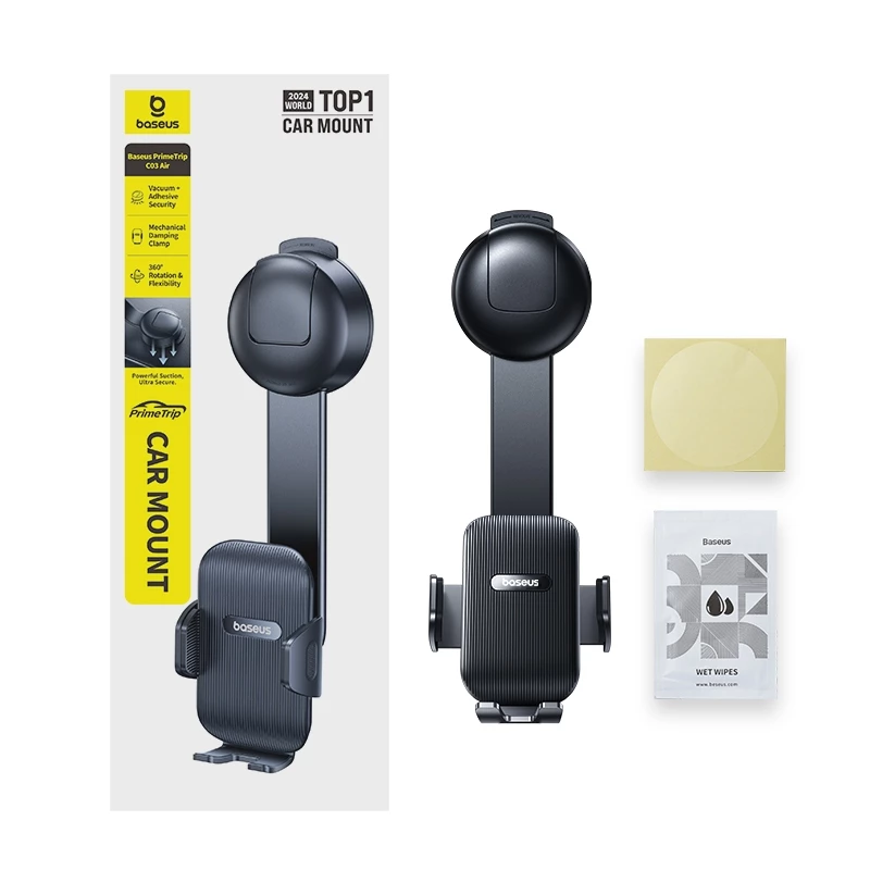 Baseus PrimeTrip C03 Air Clamping Car Mount Suction Cup Version - Black