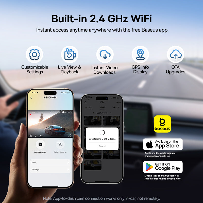 Baseus PrimeTrip VD1 Pro Dash Cam 4K Super Capacitor Version - Cosmic Black