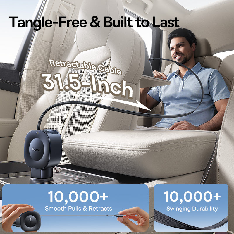 Baseus PrimeTrip VR2 Car Charger with Retractable Cable C+C 45W - Cosmic Black