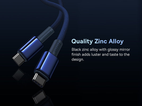 Baseus Tungsten Gold Fast Charging Cable USB-C to USB-C 100W 2m - Blue