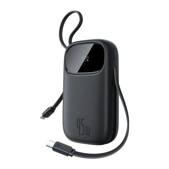 Baseus EnerFill FC21 Qpow3 Ultra Digital Display Power Bank with Detachable Cable 20000mAh 45W - Cosmic Black