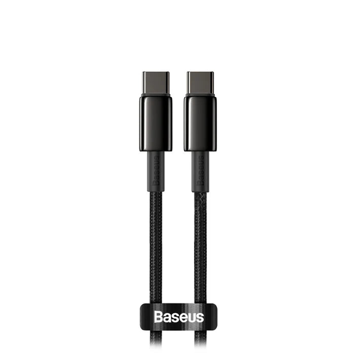 Baseus Foamed Silicone Fast Charging Data Cable USB-C to USB-C 100W 1m - Comic Black